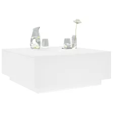 vidaXL fehér szerelt fa dohányzóasztal 100x100x40 cm