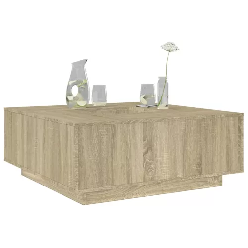 vidaXL sonoma tölgy színű szerelt fa dohányzóasztal 100x100x40 cm