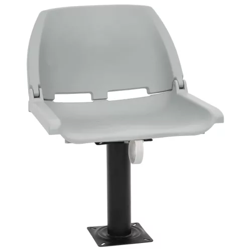 vidaXL 2 részes szürke összecsukható hajóülés párna nélkül 48x51x41 cm