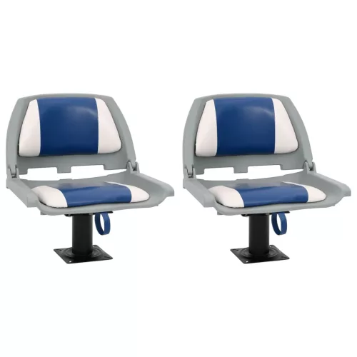 vidaXL 4 részes kék és fehér összecsukható hajóülés 48x51x41 cm