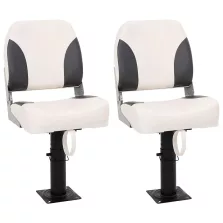   vidaXL alacsony háttámlás összecsukható hajóülés 2 készlet szett