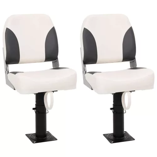 vidaXL alacsony háttámlás összecsukható hajóülés 2 készlet szett