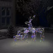   vidaXL 3 részes karácsonyi rénszarvas díszvilágítás 229 LED-del