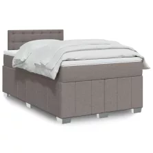   vidaXL tópszínű szövet rugós ágy matraccal 120 x 190 cm