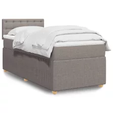   vidaXL tópszínű szövet rugós ágy matraccal 100 x 200 cm
