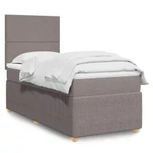   vidaXL tópszínű szövet rugós ágy matraccal 100 x 200 cm