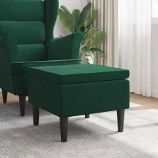vidaXL sötétzöld bársonyszék falábakkal