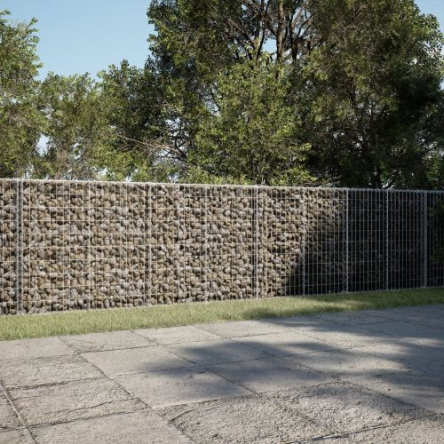 vidaXL horganyzott vas gabion kosár fedéllel 500 x 50 x 100 cm