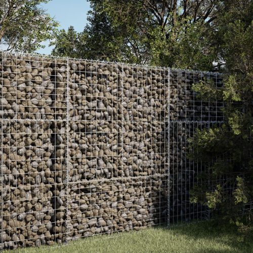 vidaXL horganyzott vas gabion kosár fedéllel 100 x 50 x 150 cm