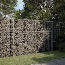   vidaXL horganyzott vas gabion kosár fedéllel 200 x 50 x 150 cm