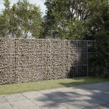   vidaXL horganyzott vas gabion kosár fedéllel 300 x 50 x 150 cm