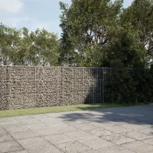   vidaXL horganyzott vas gabion kosár fedéllel 400 x 50 x 150 cm