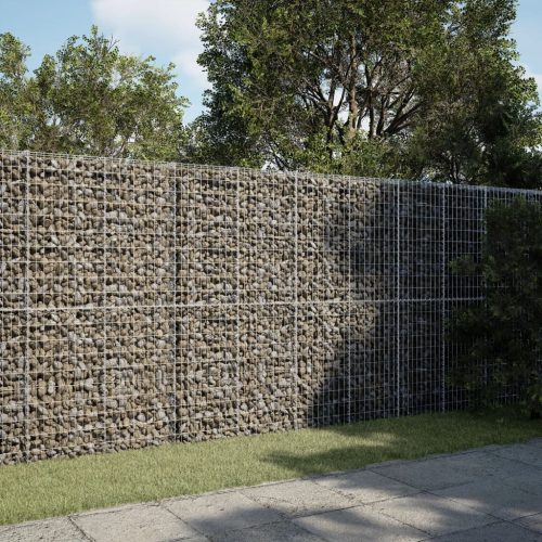 vidaXL horganyzott vas gabion kosár fedéllel 300 x 50 x 200 cm