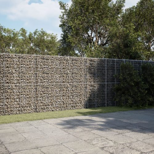 vidaXL horganyzott vas gabion kosár fedéllel 400 x 50 x 200 cm