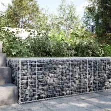   vidaXL horganyzott vas gabion kosár fedéllel 100 x 100 x 50 cm