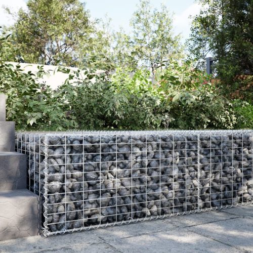 vidaXL horganyzott vas gabion kosár fedéllel 100 x 100 x 50 cm