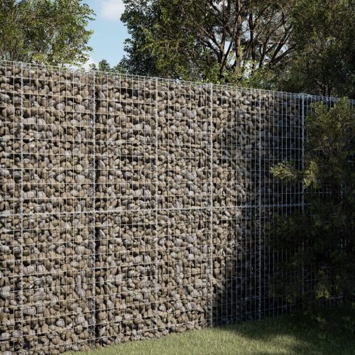 vidaXL horganyzott vas gabion kosár fedéllel 100 x 100 x 200 cm