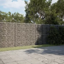   vidaXL horganyzott vas gabion kosár fedéllel 650 x 100 x 200 cm