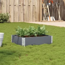   vidaXL szürke tömör fenyőfa kerti növénytartó 80 x 60 cm