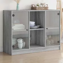   vidaXL szürke sonoma színű szerelt fa tálalószekrény 102x37x75,5 cm