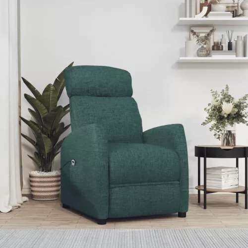vidaXL sötétzöld szövet felállást segítő fotel