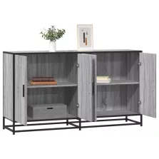   vidaXL szürke sonoma színű szerelt fa tálalószekrény 134 x 35 x 76 cm