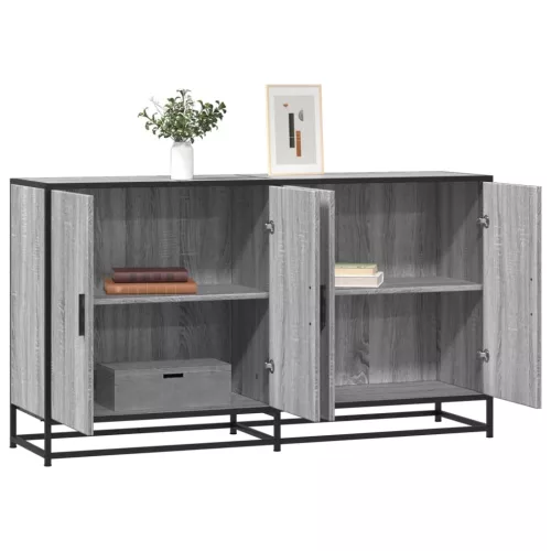 vidaXL szürke sonoma színű szerelt fa tálalószekrény 134 x 35 x 76 cm