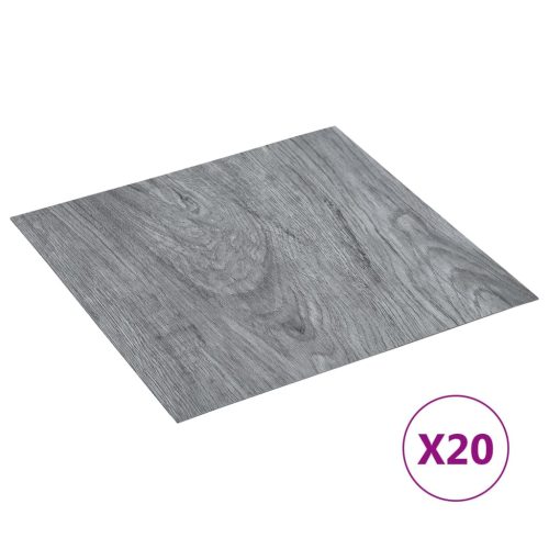 vidaXL 20 db világosszürke öntapadó PVC padlólap 1,86 m²