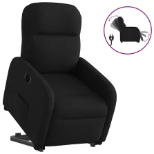   vidaXL elektromos felállást segítő fekete szövet dönthető fotel