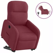   vidaXL elektromos felállást segítő bordó szövet dönthető fotel