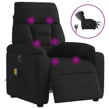   vidaXL fekete mikroszálas szövet elektromos dönthető masszázsfotel
