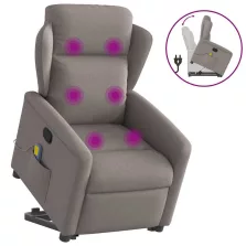   vidaXL tópszínű szövet dönthető masszázs- és állófotel