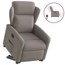   vidaXL elektromos felállást segítő tópszínű szövet dönthető fotel