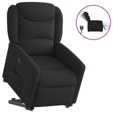   vidaXL elektromos felállást segítő fekete szövet dönthető fotel