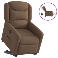   vidaXL elektromos felállást segítő barna szövet dönthető fotel