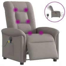   vidaXL tópszínű szövet elektromos dönthető masszázsfotel