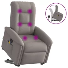   vidaXL tópszínű szövet dönthető masszázs- és állófotel