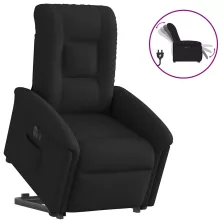   vidaXL elektromos felállást segítő fekete szövet dönthető fotel