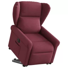   vidaXL elektromos felállást segítő bordó szövet dönthető fotel