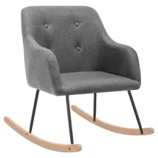 vidaXL világosszürke szövet hintaszék