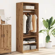   vidaXL kézműves tölgy színű szerelt fa ruhásszekrény 80 x 50 x 200 cm
