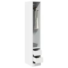 vidaXL fehér szerelt fa ruhásszekrény 30 x 50 x 200 cm