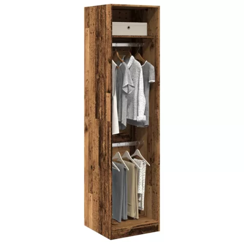 vidaXL antik fa színű szerelt fa ruhásszekrény 50 x 50 x 200 cm