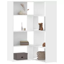   vidaXL 4 szintes fehér szerelt fa sarok könyvespolc 85 x 85 x 140 cm