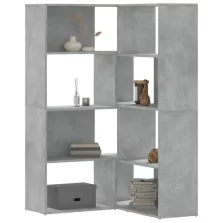   vidaXL 4 szintes betonszürke szerelt fa sarokkönyvespolc 85x85x140 cm