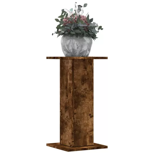 vidaXL 2 db füstös tölgy szerelt fa növénytartó állvány 30x30x60 cm