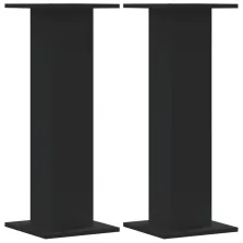   vidaXL 2 db fekete szerelt fa növénytartó állvány 30 x 30 x 80 cm