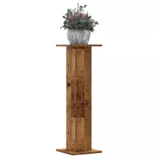   vidaXL 2 db antik fa színű szerelt fa növénytartó állvány 30x30x95 cm
