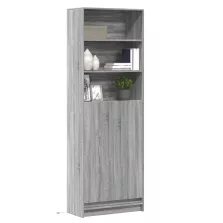   vidaXL szürke sonoma szerelt fa magasszekrény LED-ekkel 69x32,5x200 cm