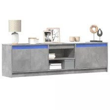   vidaXL betonszürke szerelt fa TV-szekrény LED-ekkel 180 x 34 x 50 cm